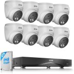 Zosi 4k 8mp 16ch 4tb kit cam�ra surveillance poe 8 cam�ras ip 8mp ext�rieur d�tection ia personne audio ...