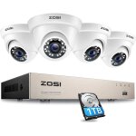 Zosi h. 265 + 1080p cam�ra de surveillance avec 8ch 1080p dvr enregistreur disque dur de 1to app gratuite ...