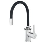 Zumba robinet mitigeur de cuisine bec flexible couleur - noir Zumba robinet mitigeur de cuisine bec flexible couleur - noir