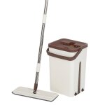 Zuorior - balai � t�te pivotante 360� brownsmart mop compact seau � double compartiment