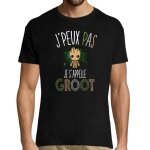 T - shirt - marvel - groot - noir - manches courtes - col arrondi T - shirt - marvel - groot - noir - manches courtes - col arrondi