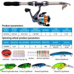 Kit de canne à pêche - allonscd - 1. 8m - moulinet puissant - sac de transport - canne télescopique Kit de canne à pêche - allonscd - 1. 8m - moulinet puissant - sac de transport - canne télescopique