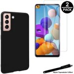 1 coque de protection noir + 2 verres tremp� pour samsung galaxy s21 plus avec stylet toproduits�