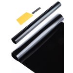 Film de teinte de vitre - hellove - 1% protection solaire - noir - 50x300cm - anti - uv