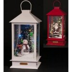 1 geante lanterne led lumineuse musicale blanc chaud 38 x 19 cm deco de noel
