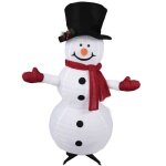 Bonhomme de neige lumineux - dcoration de nol - 110 cm - multicolore - extrieur - piles non incluses ...