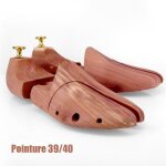 1 paire embauchoir en bois de cdre avec ressort forme chaussures - pointure 39 / 40