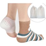 1 paire de semelle talonnette discrte grandissante rehaussante chaussure en silicone - 2cm - blanc