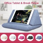 1 pcs coussin de tablettetablette porte - livre pliable portable multifonctions coussin tablettebleu