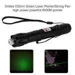 1 pcs pointeur laser vert portable 8000m 5 miles 532nm fort stylo haute puissant puissant faible consommation ...