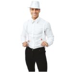 1 set de 3 accessoires disco / ann�e 80: chapeau bretelles et noeud papillon en sequins argent�s ref ...