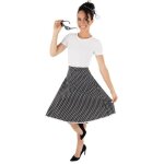 1 set annes 50 noir et blanc avec jupe lunettes bandeau pour cheveux ref / 22692 (dguisement femme) ...