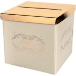 1 tirelire urne mariage lgante feuillage baroque 20cm beige / ivoire et dor or mtallique ref / 8326 ...