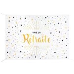 Toile fond photo - vive la retraite - 210x150cm - polyester - d�coration de f�te - int�rieur