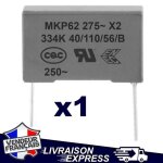 1 x condensateur mkp62 x2 0. 33µf 0. 33uf 560nf 334k 334 k 275v 250v 1 x condensateur mkp62 x2 0. 33µf 0. 33uf 560nf 334k 334 k 275v 250v