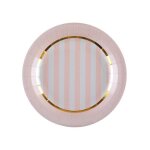 10 assiettes baby shower rose rose fuchsia