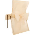 10 housses de chaise en tissu non tiss ivoire