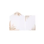 10 invitations et enveloppes - collection pampas fleurs de coton et or - jour de fete - adulte - mixte ...