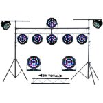 10 jeux de lumi�re parled dmx + 1 portique dj de 3 m tr�s solide id�al d�coration salle des f�tes mariage ...