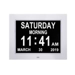 10 lcd horloge num�rique calendrier avec date uverbon pour les personnes �g�es / alzheimer et les enfants ...