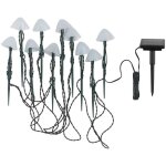 10 mini - champignons lumineux solaires � piquer - lumisky - champy - 3. 8 m - balisage all�e - led blanc ...