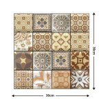 10 pcs autocollant carrelage 3d auto - adh�sif sticker pour salle de bain cuisine mural autocollant carreau ...