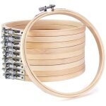 10 pcs en bambou  broder croles lot de 5 rond croix croles