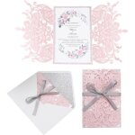 10 set carte dinvitation jolie mode perce de mariage invitation lettre pour anniversaire de faire - ...