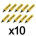 10 surligneurs - stabilo boss original - pastel - cr�me de jaune