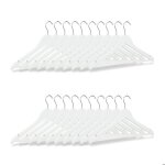 100x cintres en bois crochet 360� cintres pour manteaux pantalons v�tements hxlxp: 23 x 44 x 1 cm blanc ...