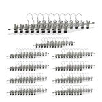 100x cintres à pantalon en métal avec pinces caoutchouc pour jupes antidérapant hxlxp: 9 x 355 x 25 cm ... 100x cintres à pantalon en métal avec pinces caoutchouc pour jupes antidérapant hxlxp: 9 x 355 x 25 cm ...