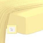 100% coton drap housse 200x200 2 personne moelleux jaune satin de coton merceris 400 fils drap housse ...