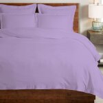 100% coton parure housse de couette 140x200 2 personne violet satin de coton merceris� 400 fils avec ...