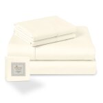 100% coton parure de lit pour 2 140x200 nouveau ivoire satin coton merceris 400 fils 1drap housse 1 ...