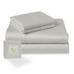 100% coton parure de lit pour 2 180x200 gris coton merceris� 400 fils 1drap housse 1drap plat 2taies ...