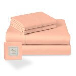 100% coton parure de lit 2 personne 180x200 rose corail satin coton merceris� 400 fils 1 drap housse ...