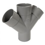  100 mm culotte double parallle mle - femelle 45 - pvc gris - jardiboutique