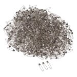 12 épingles De Sûreté Métal Noir - Tailles 28, 40, 50 Mm - Pour Couture, Bijoux, Travaux Textiles