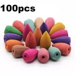 100pcs cônes dencens à refoulement reflux mixtes - 7 parfums mélangés différents pour brûleur encens 100pcs cônes dencens à refoulement reflux mixtes - 7 parfums mélangés différents pour brûleur encens