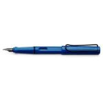 Stylo plume - lamy - la - 10491 - plastique bleu - plume acier - rechargeable
