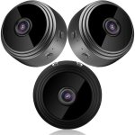 1080p hd mini cam�ra de s�curit� sans fil (pack de 3) - surveillance magn�tique int�rieure / ext�rieure ...