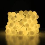10m guirlande lumineuse led boules tanche lumire blanc chaud maison lampe ambiante dcoration nol ...