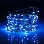 10m led guirlande lumineuse cable cuivre no�l mariage usb ip67 bleu