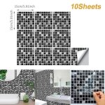 Sticker mural 3d - momotou - carrelage auto - adhésif - 10pcs - 15x15cm - décor géométrique Sticker mural 3d - momotou - carrelage auto - adhésif - 10pcs - 15x15cm - décor géométrique