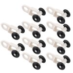 10pcs crochet de rideau rail en plastique poulie pour rideau voilage 2 # - 30mm