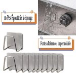 10pcs support Éponge pour Évier de cuisine porte - éponge mural support dégouttoir en acier inoxydable ... 10pcs support Éponge pour Évier de cuisine porte - éponge mural support dégouttoir en acier inoxydable ...