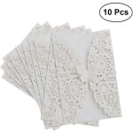 10pcs vertical cut invitations cartes kits pour le mariage nuptiale faire - part - carte dinvitation