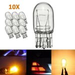 10x ampoule t20 7443 w21 5w verre clair drl voiture ampoule feu arri�re clignotant frein stop feux arri�re ...