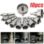 10x hss foret scie trepan cloche carbure coupeur alliage mtal pointe 16 - 50mm kit