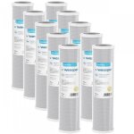 Cartouche charbon actif bloc pour losmose inverse - wessper - 10x - 5 microns